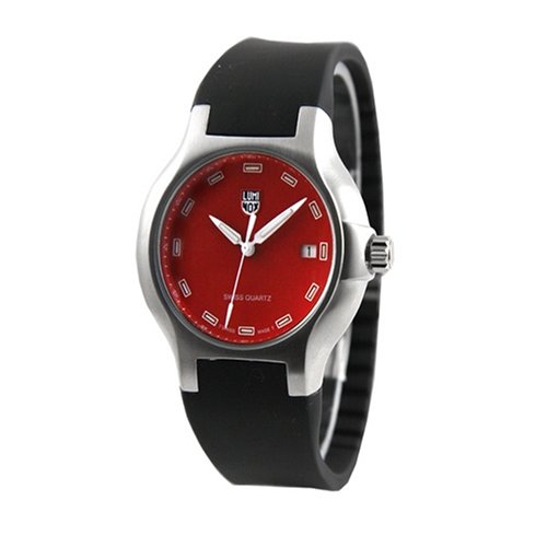411TlcVFSLL Luminox Mens 700 Series Silver Series Red Watch
