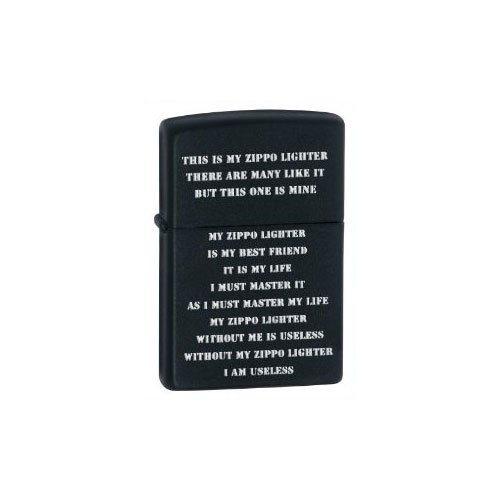 Zippo Creed Black Matte Pocket Lighter