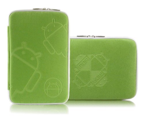 7 Inch 16:9 Tablet Zip Sleeve for Amazon Kindle Fire and Nook Color Tablet (Green)