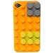 iPhone4/4S�p �u���b�N�E�V���R���P�[�X(Orange) 3�J�o�[�t��