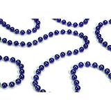 Pack Of 12 Shiny Cobalt Blue Beaded Christmas Garlands 108' x 8mm