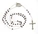 Genuine Garnet and Sterling Silver Beaded Rosary Necklace - 4MM Bead - 26IN Necklace Part