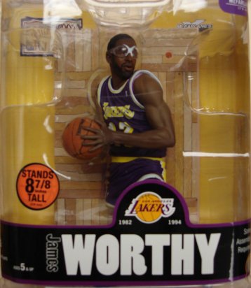 Buy L.A. LAKERS JAMES WORTHY MCFARLANE NBA LEGENDS SERIES 3 ACTION FIGURE by McFarlane Toys
