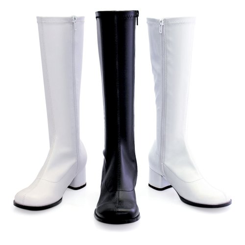 175-Dora, Children's GoGo Boots in Black or White - Perfect for Halloween!