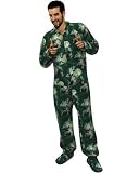 The Office Three Wolf Moon Pajamas 3 Wolf Moon Footed Pjs with Drop Seat Size 5 (5'6 to 5'7)