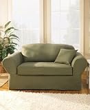 Sure Fit Twill Supreme 2-pc. Loveseat Slipcover - Loden