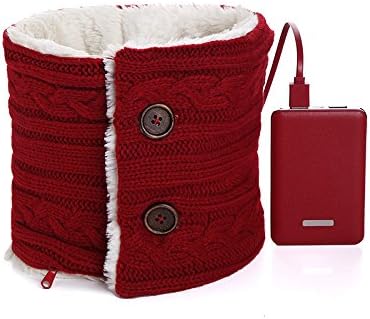 Unifire 2016 New Electric Heating Collar Creative Warm Scarf & Ultra Thin Card 5000 mAh Power Bank Winter Valentine's Day Beautiful Gift Warm Pass Color Red