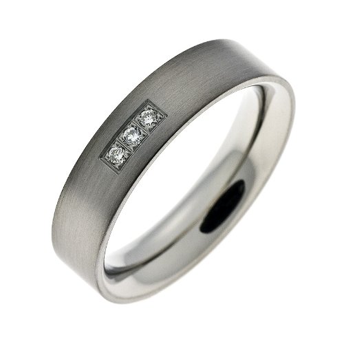 Schumann Design Ehering / Trauring / Partnerring core.titan Titanring mattiert mit 3 Diama Preisvergleich