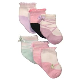 Carter's 6-Pack Girls Ballet Comfy Fit Socks