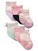 Carter's 6-Pack Girls Ballet Comfy Fit Socks - Pink and White, 3-12 Months