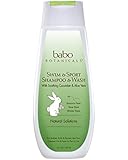 Babo Botanicals Swim & Sport Shampoo & Wash, Cucumber Aloe Vera, 8fl.oz. - Best Swimmers Shampoo; Removes Chlorine; Purifies & Hydrates; Best Swimmers Shampoo; Organic Aloe Vera