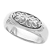 14K White Gold Diamond Ring - 0.03 Ct.