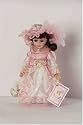 Andrea, Victorian Doll 11" Porcelain, on Stand, in Pink Dress