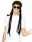 New Rasta Costume Tam Hat with Dreadlocks Dreads Wig