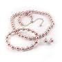 Chrystal Orchid 6mm Glass Pearl Necklace, Bracelet and Earrings Set by Margot Townsend