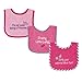 Luvable Friends Unisex Baby Cotton Terry Drooler Bibs with PEVA Back, Pretty, One Size