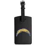 NFL San Diego Chargers Black Leatherette Printed Logo Bag Tag