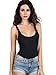 Choies Women's Cotton Blend Black Sexy Clubwear Scoop Neck Plain Bodysuit