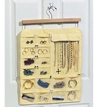 Hagerty 19888 Hanging Jewelry Keeper Includes Hanger, Tan