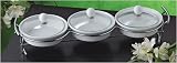 3 PIECE ROUND COVERED SERVERS WITH RACK
