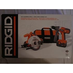 Ridgid 18V Hammer Drill and Circular Saw Combo Kit by Ridgid