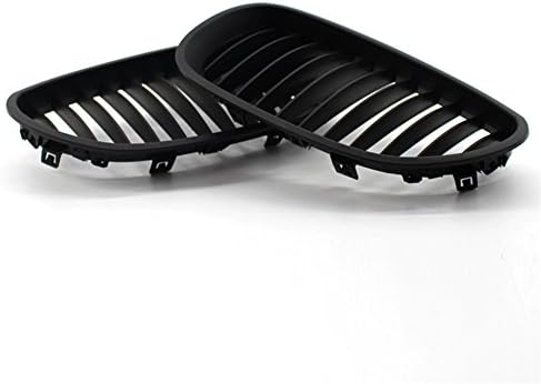 Kidney Euro Left &amp; Right Front Center Kidney Grill Front Grille Grill for BMW E60 E61 5 Series 2003-2010 Saloon 520i 530i 525i 523Li 530Li (Matte Black)