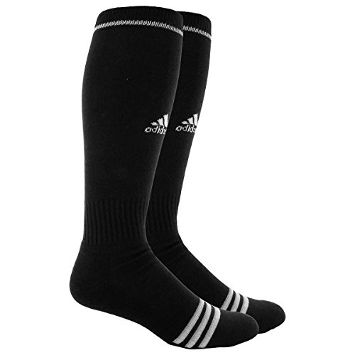 adidas Unisex Rivalry Baseball 2-Pack Otc sock, black/White, Large