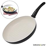 GreenLife Healthy Ceramic Non-Stick Grill Skillet Pan 11" Oven & Dishwasher Safe