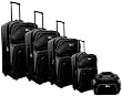Totes 5 Piece Luggage Set with Diamond Nylon Trim