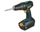 Bort BAB-18Ux2-DK Semiprofessioneller Akku-Bohrschrauber 18 Volt mit 2-Gang-Getriebe und 2 Schnellwechsel-Akkupacks im Handwerkerkoffer mit Zubehör-Set