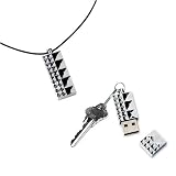Jeweled USB 1GB Necklace Keychain Set