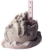 Cast Stone NOAH'S ARK Boat Animals RAIN GAUGE Candlestick Holder SCULPTURE