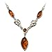 Certified Genuine Honey Amber and Sterling Silver title=