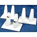 3White Leather Double Ring Showcase Countertop Displays