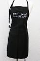 Black "Caution, I Run with Knives" Embroidered Apron