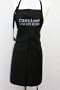 Black "Caution, I Run with Knives" Embroidered Apron