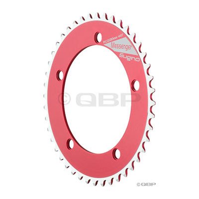Sugino Messenger 46t Chainring 130mm Red 1/2×1/8″