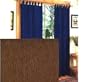 BLACKOUT Textured Thermal Insulated Tab Top Curtain PAIR 84'' x 63'' long - Chocolate