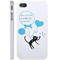 Original Iprotect Apple Iphone 4 4S iGlaze " Your are the one makes me smile " Hardcase weiss / blau