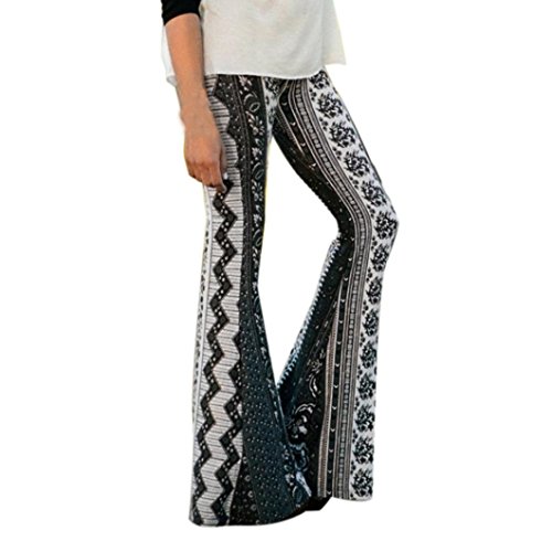 Sunward(TM) Womens Causal Printed Stretch Flare Pants