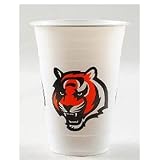 NFL Cincinnati Bengals Disposable Plastic Cups, Pack of 24
