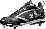 Baseball - Under Armour Men's Bomber Black Mid Metal Baseball Cleat