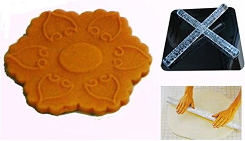 FLYMOR Lotus Flower Shape Transparent Rolling Pin Fondant Baking Tools