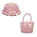 Little Girls Matching Crocheted Toyo Straw Hat and Purse ( 2 colors available - PINK or IVORY) NEW