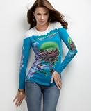 Apparel : Ed Hardy Long-Sleeved Dip-Dyed Tee