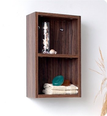 Small Bathroom Linen Side Cabinet w/Two Open Storage Shelves
