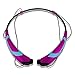 Rymemo 2016 Newest Match Color Universal Wireless Bluetooth 4.1 Music Stereo Sports Headset Headphone Vibration Neckband Style Earphone Earpiece for Cellphone, Blue-Purple