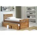SLATTED 3ft SINGLE CAPTAINS BED, WITH GUEST BED AND 3 STORAGE DRAWERS FROM CENTURION PINE