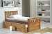 SINGLE CAPTAINS BED, WITH PULL OUT BED & 2 X SPRUNG MATTRESSES BY CENTURION PINE
