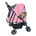 Pet Gear Happy Trails Pet Stroller, Medium, Pink Ice